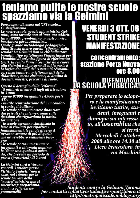 3 ottobre 08 student strike