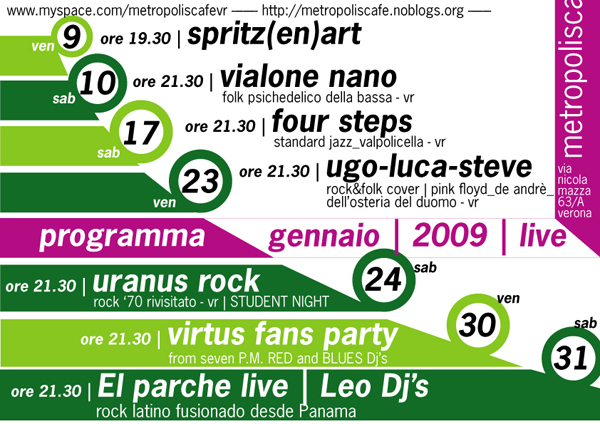 programma gennaio 09 live